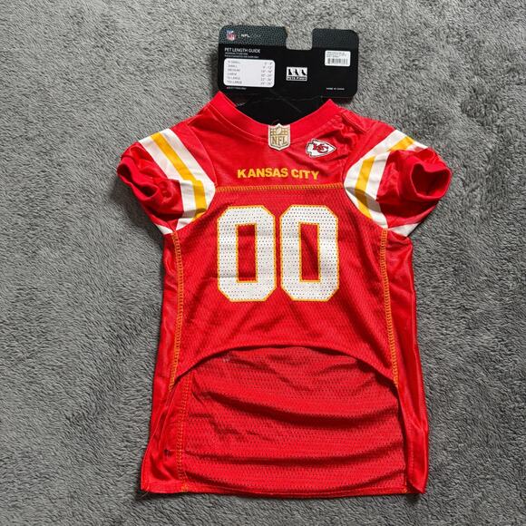 Kansas City Chiefs Dog Puppy Jersey Shirt NWT NFL Swift Size Large #00 - Picture 2 of 5